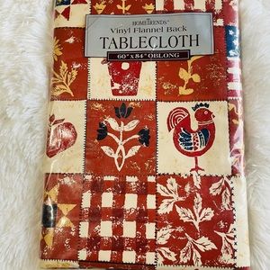 Vinyl oblong table cloth, 6-8 seats